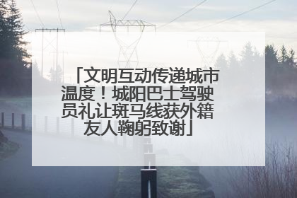 文明互动传递城市温度！城阳巴士驾驶员礼让斑马线获外籍友人鞠躬致谢