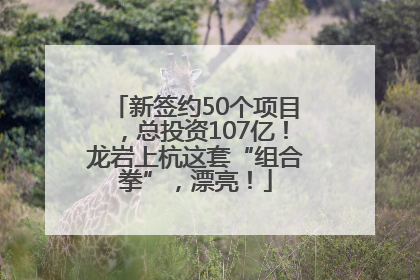 新签约50个项目，总投资107亿！龙岩上杭这套“组合拳”，漂亮！