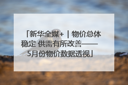 新华全媒+｜物价总体稳定 供需有所改善——5月份物价数据透视