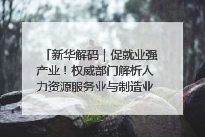 新华解码｜促就业强产业！权威部门解析人力资源服务业与制造业融合发展试点