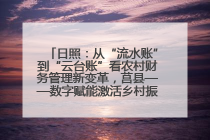 日照：从“流水账”到“云台账”看农村财务管理新变革，莒县——数字赋能激活乡村振兴“一池春水”