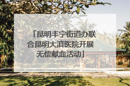 昆明丰宁街道办联合昆明大滇医院开展无偿献血活动