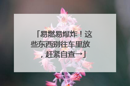 易燃易爆炸！这些东西别往车里放，赶紧自查→
