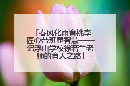 春风化雨育桃李 匠心带班显智慧——记浮山学校徐若兰老师的育人之路