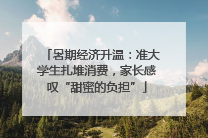 暑期经济升温：准大学生扎堆消费，家长感叹“甜蜜的负担”