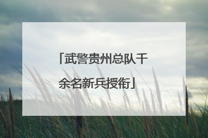 武警贵州总队千余名新兵授衔