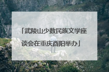 武陵山少数民族文学座谈会在重庆酉阳举办