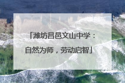 潍坊昌邑文山中学：自然为师，劳动启智