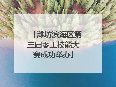 潍坊滨海区第三届零工技能大赛成功举办