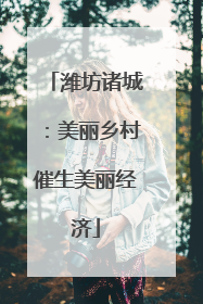 潍坊诸城：美丽乡村催生美丽经济