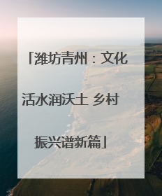 潍坊青州：文化活水润沃土 乡村振兴谱新篇