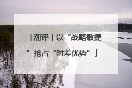 潮评丨以“战略敏捷”抢占“时差优势”