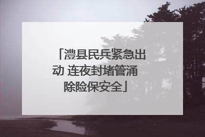 澧县民兵紧急出动 连夜封堵管涌除险保安全