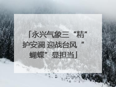 永兴气象三“精”护安澜 迎战台风“蝴蝶”显担当