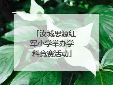 汝城思源红军小学举办学科竞赛活动