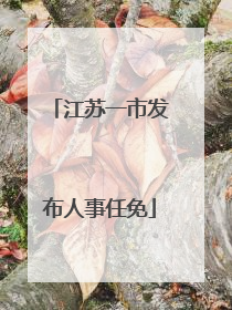 江苏一市发布人事任免