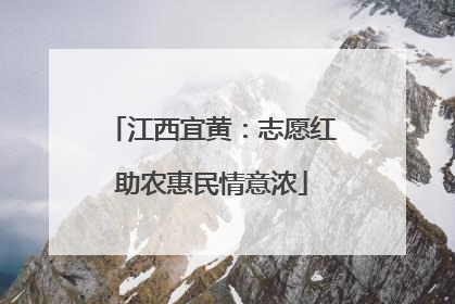 江西宜黄：志愿红助农惠民情意浓