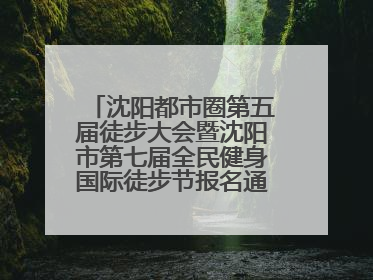 沈阳都市圈第五届徒步大会暨沈阳市第七届全民健身国际徒步节报名通道开启