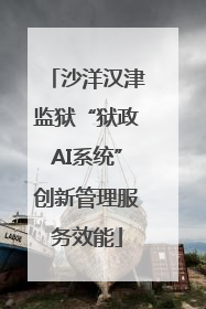 沙洋汉津监狱“狱政AI系统”创新管理服务效能