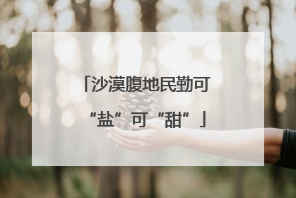 沙漠腹地民勤可“盐”可“甜”