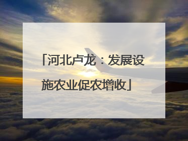 河北卢龙：发展设施农业促农增收