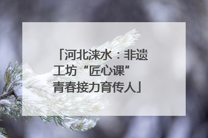 河北涞水：非遗工坊“匠心课” 青春接力育传人