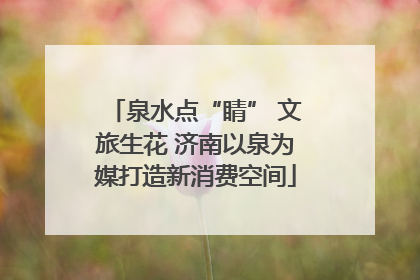 泉水点“睛” 文旅生花 济南以泉为媒打造新消费空间