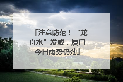 注意防范！“龙舟水”发威，厦门今日雨势仍劲