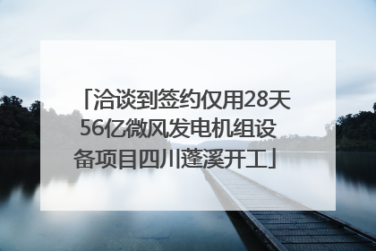 洽谈到签约仅用28天 56亿微风发电机组设备项目四川蓬溪开工