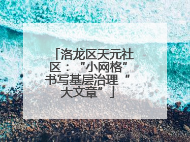 洛龙区天元社区：“小网格”书写基层治理“大文章”