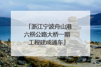 浙江宁波舟山港六横公路大桥一期工程建成通车