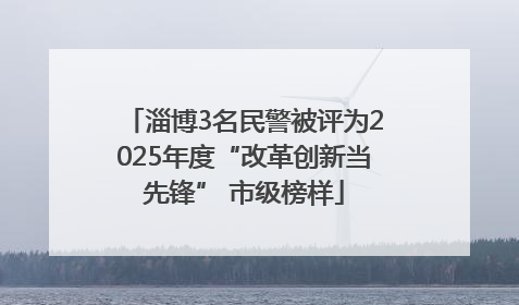 淄博3名民警被评为2025年度“改革创新当先锋” 市级榜样