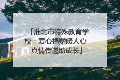 淮北市特殊教育学校：爱心捐赠暖人心 真情传递助成长
