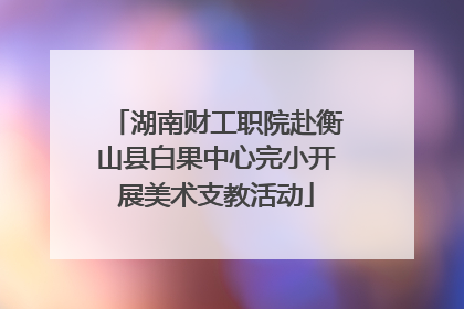湖南财工职院赴衡山县白果中心完小开展美术支教活动