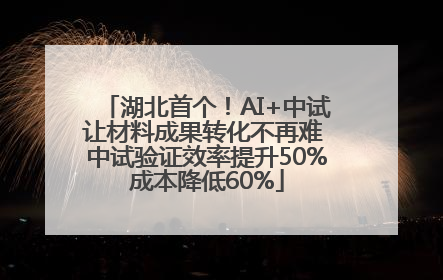 湖北首个！AI+中试让材料成果转化不再难 中试验证效率提升50%成本降低60%
