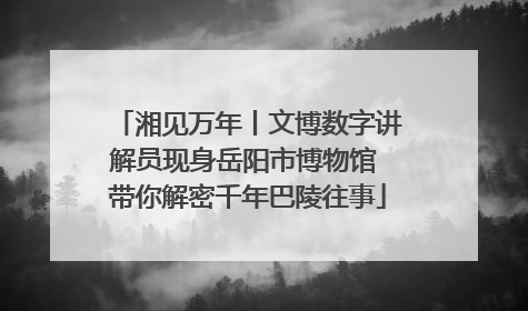 湘见万年丨文博数字讲解员现身岳阳市博物馆 带你解密千年巴陵往事