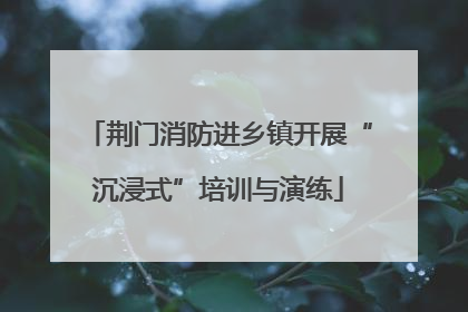 荆门消防进乡镇开展“沉浸式”培训与演练