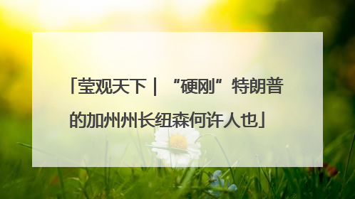 莹观天下｜“硬刚”特朗普的加州州长纽森何许人也