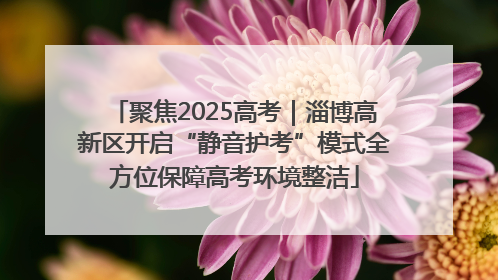 聚焦2025高考｜淄博高新区开启“静音护考”模式全方位保障高考环境整洁