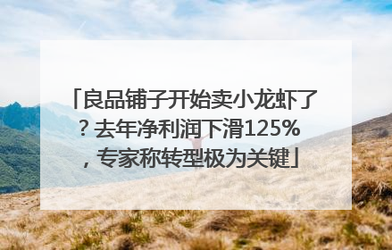 良品铺子开始卖小龙虾了？去年净利润下滑125%，专家称转型极为关键