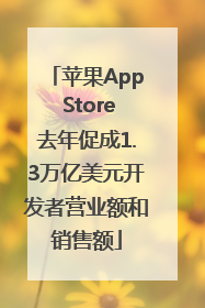 苹果App Store去年促成1.3万亿美元开发者营业额和销售额