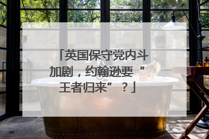英国保守党内斗加剧，约翰逊要“王者归来”？