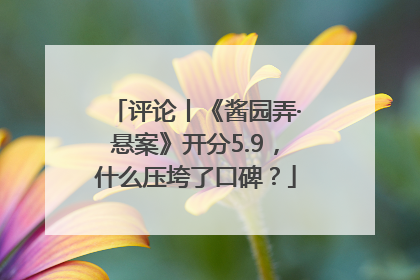 评论丨《酱园弄·悬案》开分5.9，什么压垮了口碑？