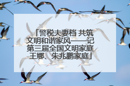 警税夫妻档 共筑文明和谐家风——记第三届全国文明家庭王娜、朱兆鹏家庭