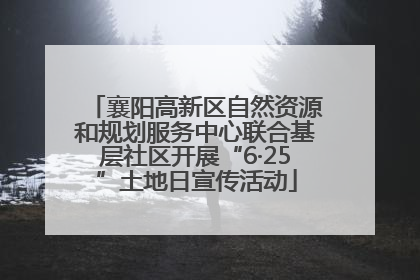 襄阳高新区自然资源和规划服务中心联合基层社区开展“6·25”土地日宣传活动