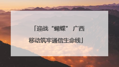 迎战“蝴蝶” 广西移动筑牢通信生命线