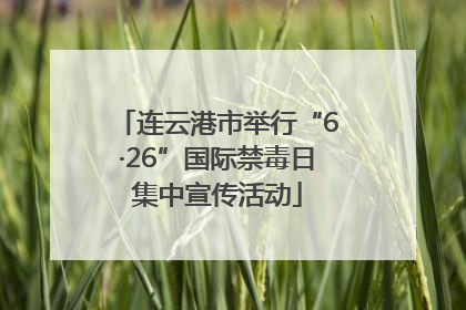 连云港市举行“6·26”国际禁毒日集中宣传活动