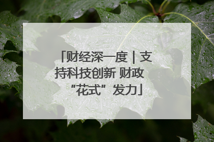 财经深一度｜支持科技创新 财政“花式”发力