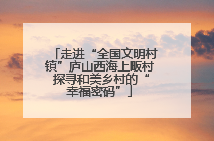 走进“全国文明村镇”庐山西海上畈村 探寻和美乡村的“幸福密码”