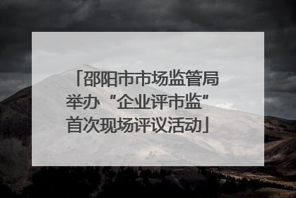邵阳市市场监管局举办“企业评市监”首次现场评议活动